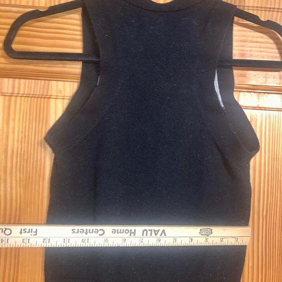 Vintage V Neck Express Design Studio Sweater Vest in Black, Gray, & White XS - Picture 4 of 6